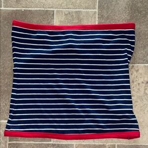 Aeropostale Navy and Red Striped Tube Top